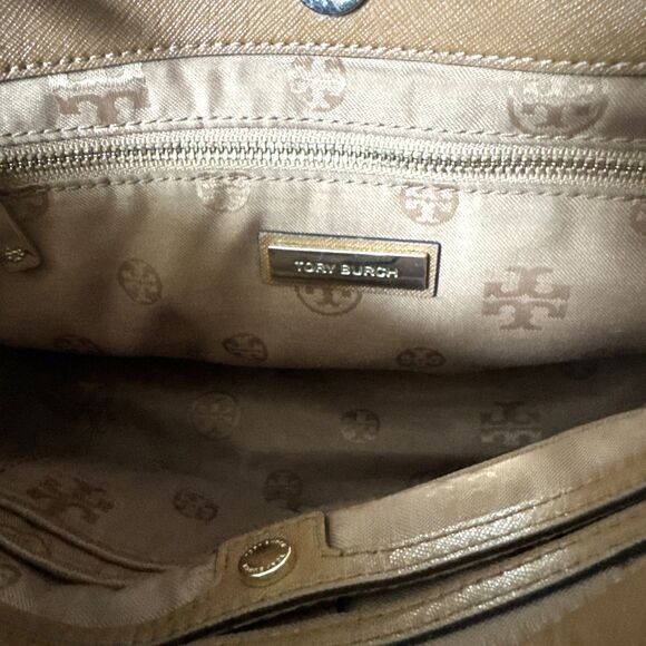 Tory Burch Tigers Eye Brown Saffiano Leather Robinson Multi  Crossbody Bag Tote - Picture 11 of 16